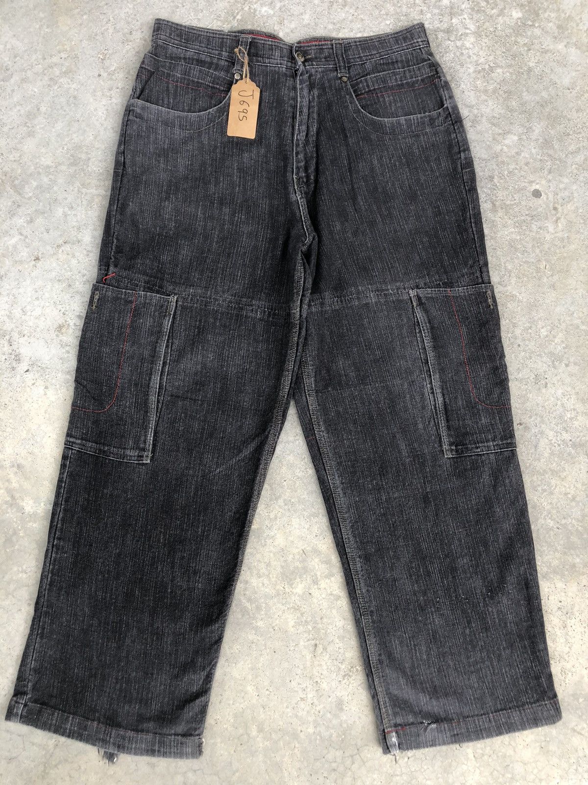 Vintage Japanese Soul Baggy Jeans Embroidered Jeans Hip Hop Cargo Size US 34 / EU 50 - 2 Thumbnail