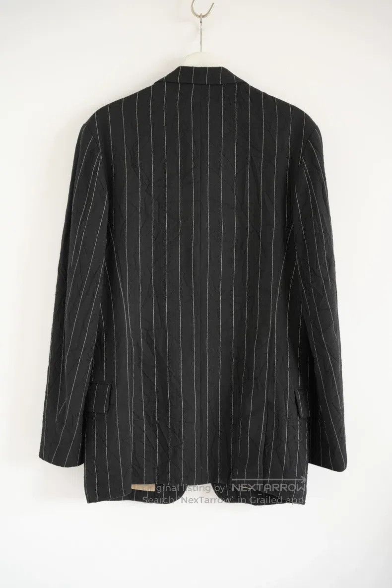Yohji Yamamoto Yohji Yamamoto size 1 11aw Raven Stripe Pleated blazer Size 48R - 2 Thumbnail