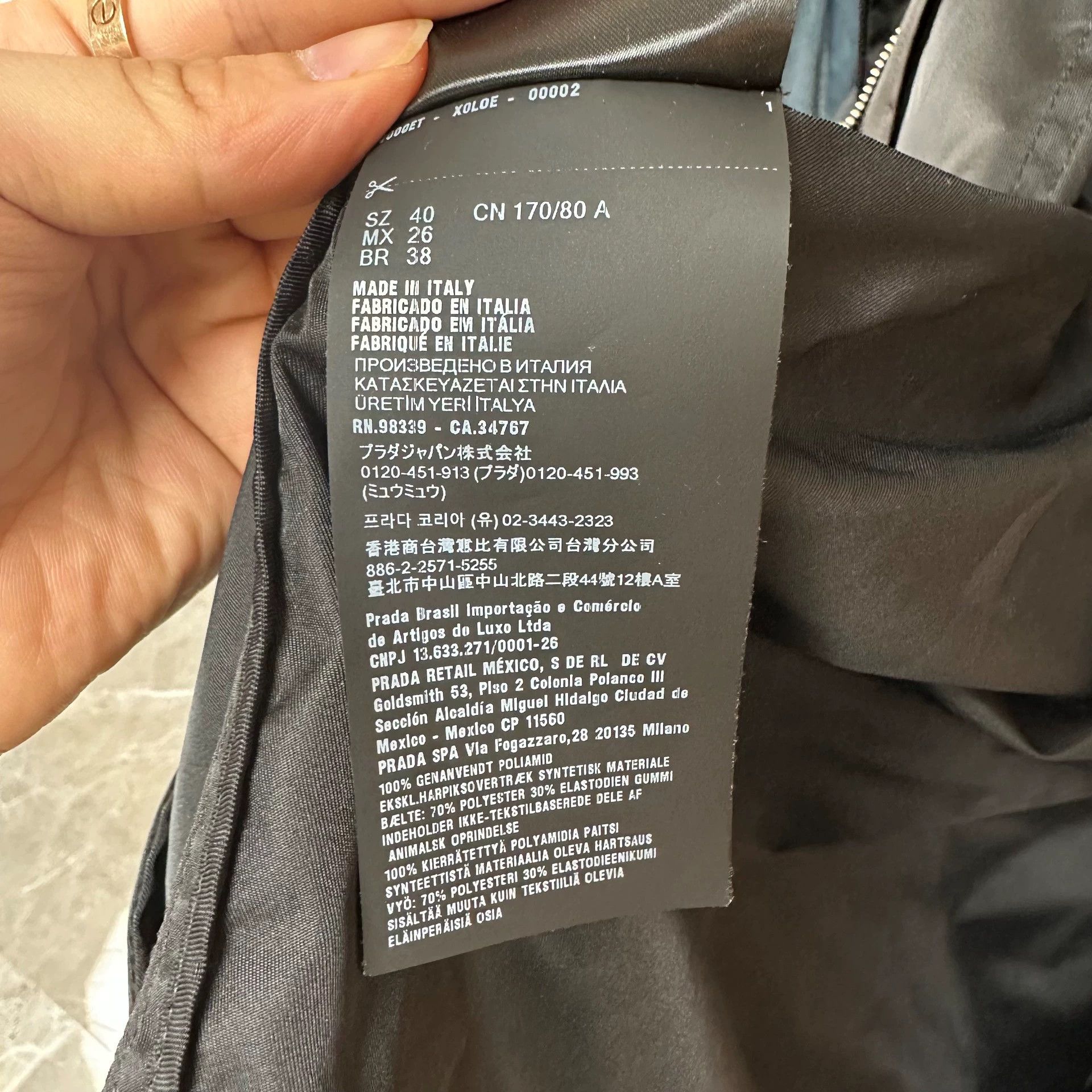 Prada PRADA Solid Black Hooded LS Short Recycled Nylon Jacket Size S / US 4 / IT 40 - 7 Thumbnail