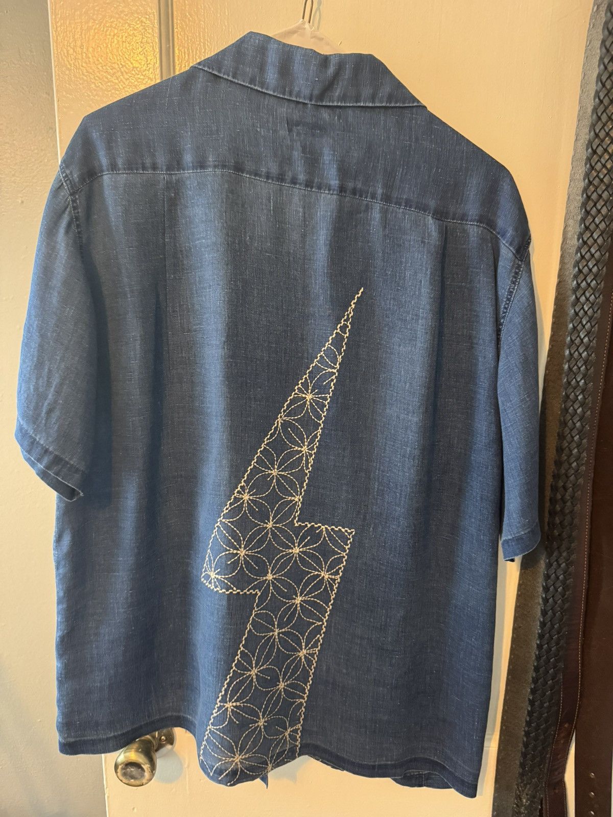 Kapital Kapital Thunder Sashiko Linen Aloha Shirt 'Indigo' Size US L / EU 52-54 / 3 - 2 Thumbnail