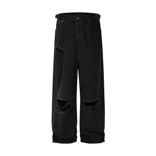 Other Y2K Washed Distressed Hole Baggy Jeans Size US 30 / EU 46 - 3 Thumbnail