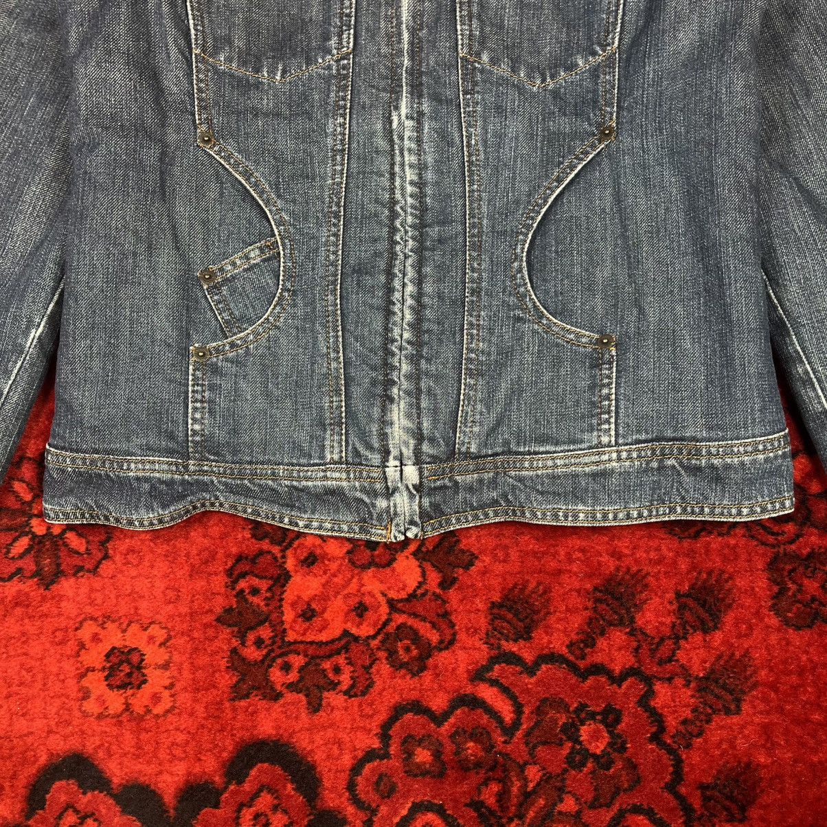 Dolce & Gabbana Dolce & Gabbana Denim Jacket Tiger Lining Logo Back Patch Size L / US 10 / IT 46 - 8 Thumbnail