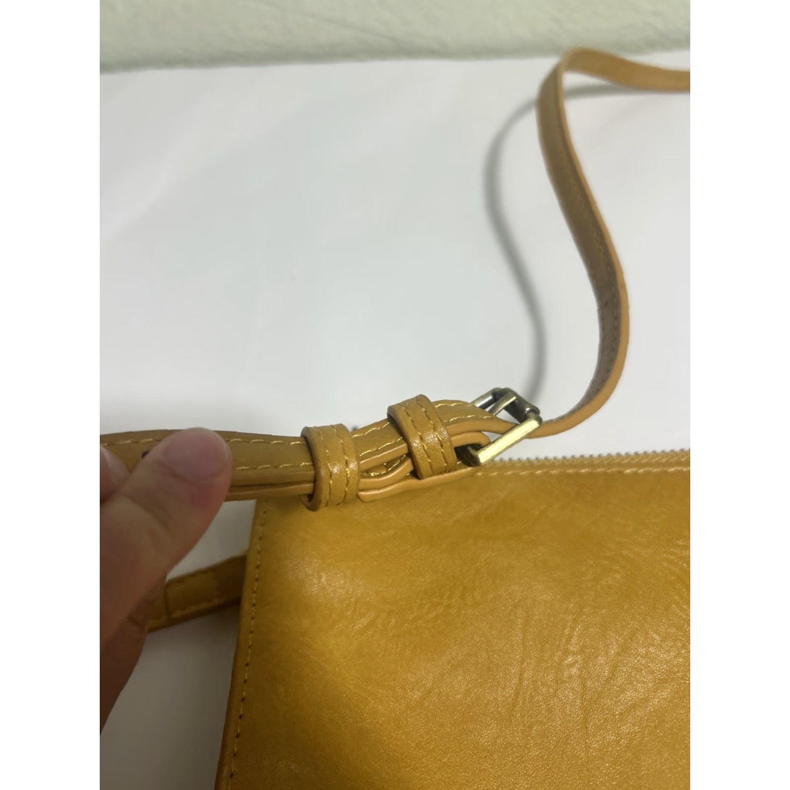 Vintage Sussan Susan Joy Yellow Crossbody Small Purse Crossbody Strap PU Faux Leather Women Small 9.5x6x1 Size ONE SIZE - 4 Thumbnail