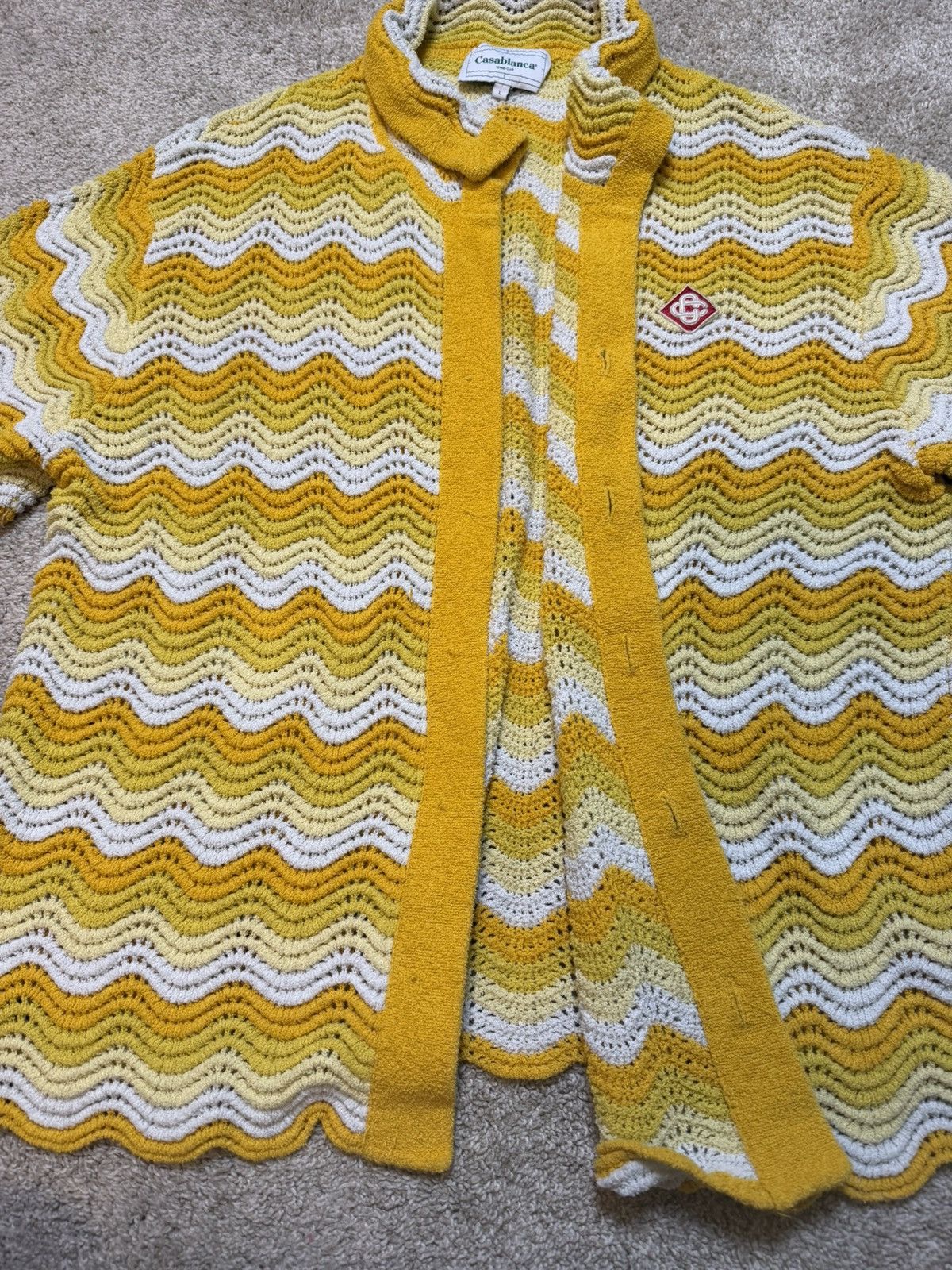 Casablanca Casablanca Wavy Gradient Crochet Shirt Size US L / EU 52-54 / 3 - 5 Thumbnail