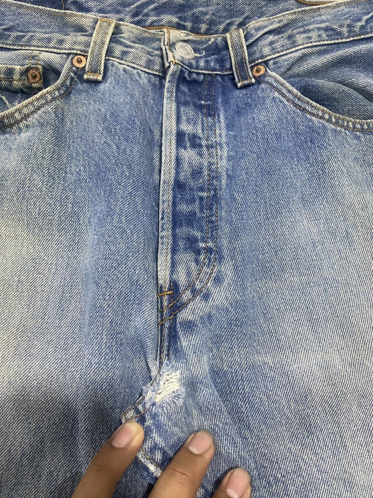 Levi's × Vintage Vintage 90s Levis 501 Faded Denim Size US 30 / EU 46 - 7 Thumbnail