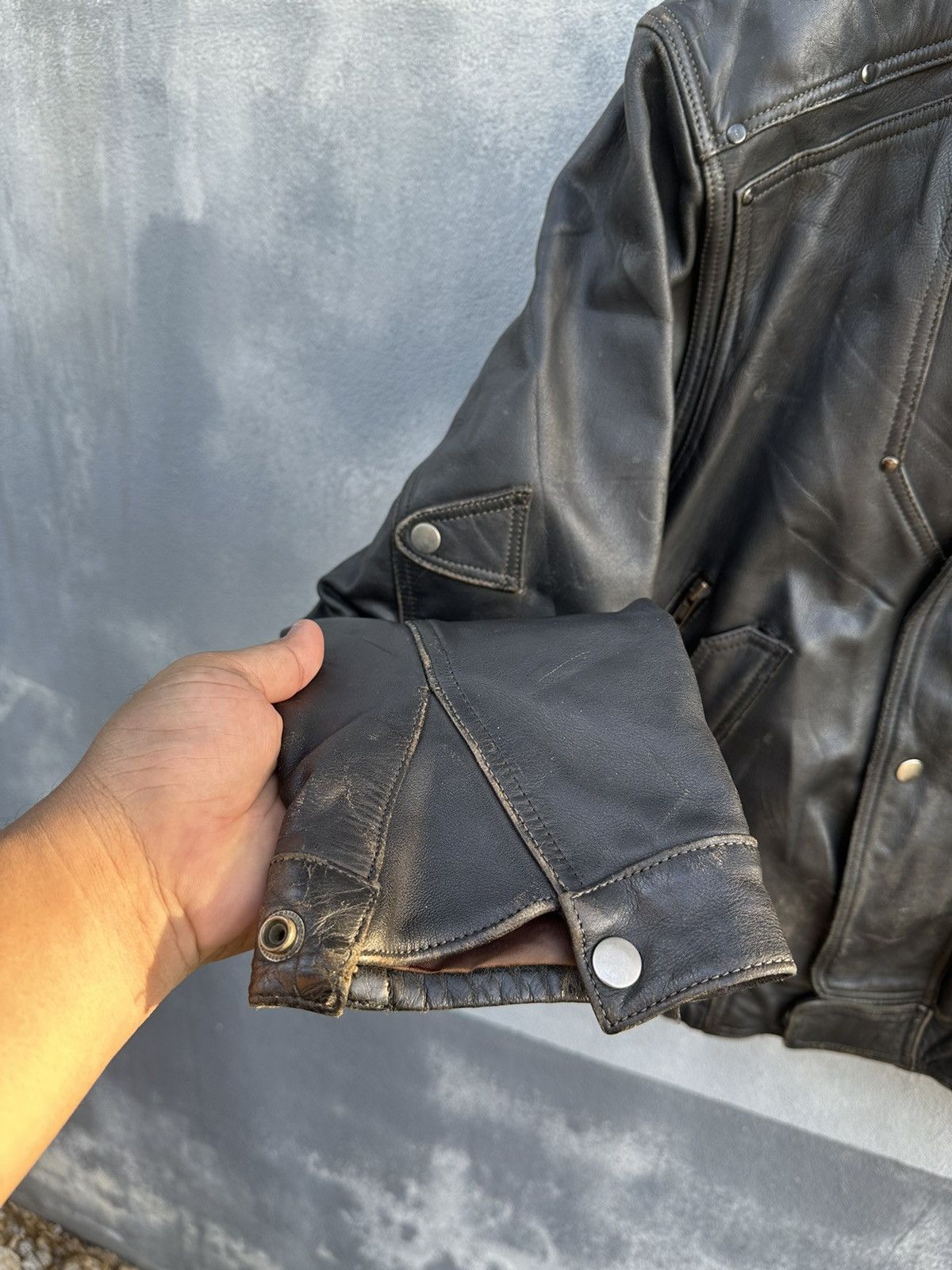 Vintage Max way racing leather jacket Size US L / EU 52-54 / 3 - 4 Thumbnail