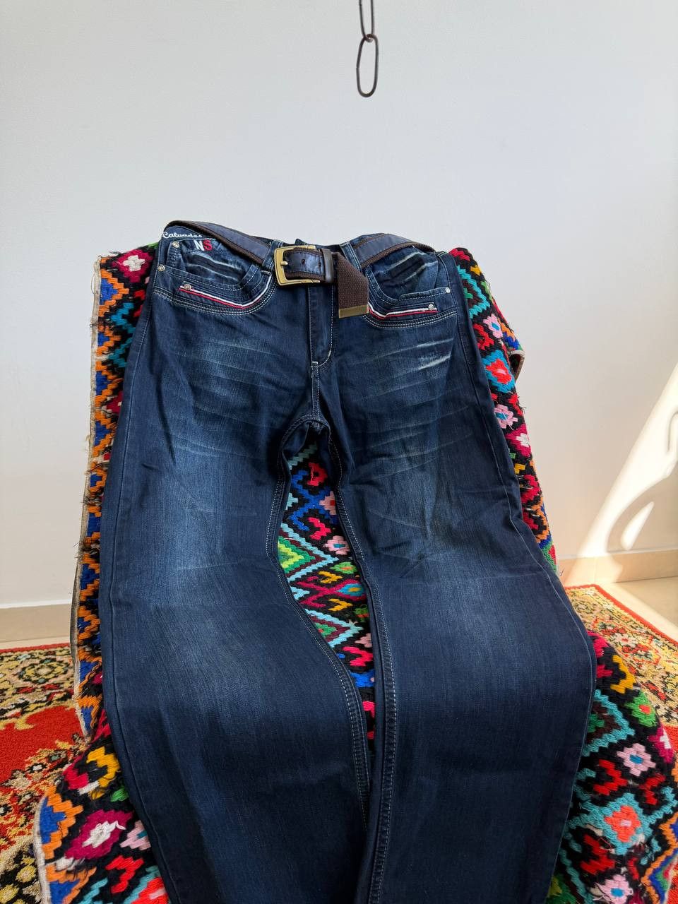 Hedi Slimane 2000s Hedi Slimane Style Washed Faded Denim Jeans Size US 30 / EU 46 - 2 Thumbnail