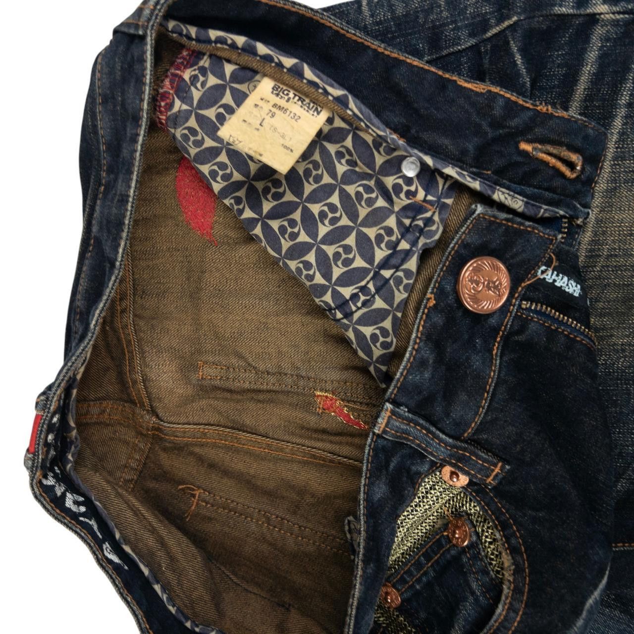 Other Vintage Big Train Embroidered Pocket Japanese Denim Jeans 32 Size US 32 / EU 48 - 8 Thumbnail