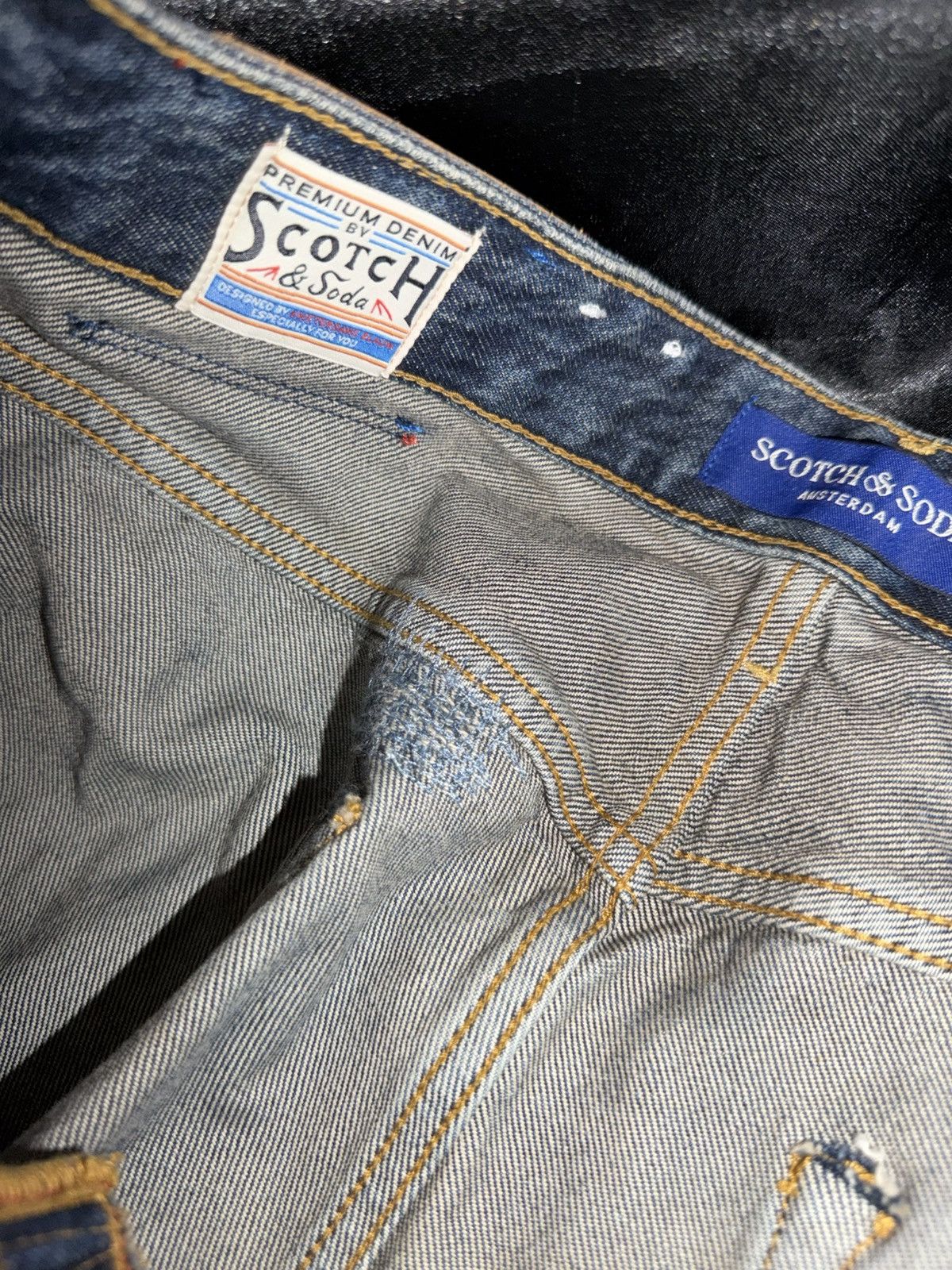 Scotch & Soda Scotch & Soda Distressed Patchwork Jeans Size US 30 / EU 46 - 9 Thumbnail