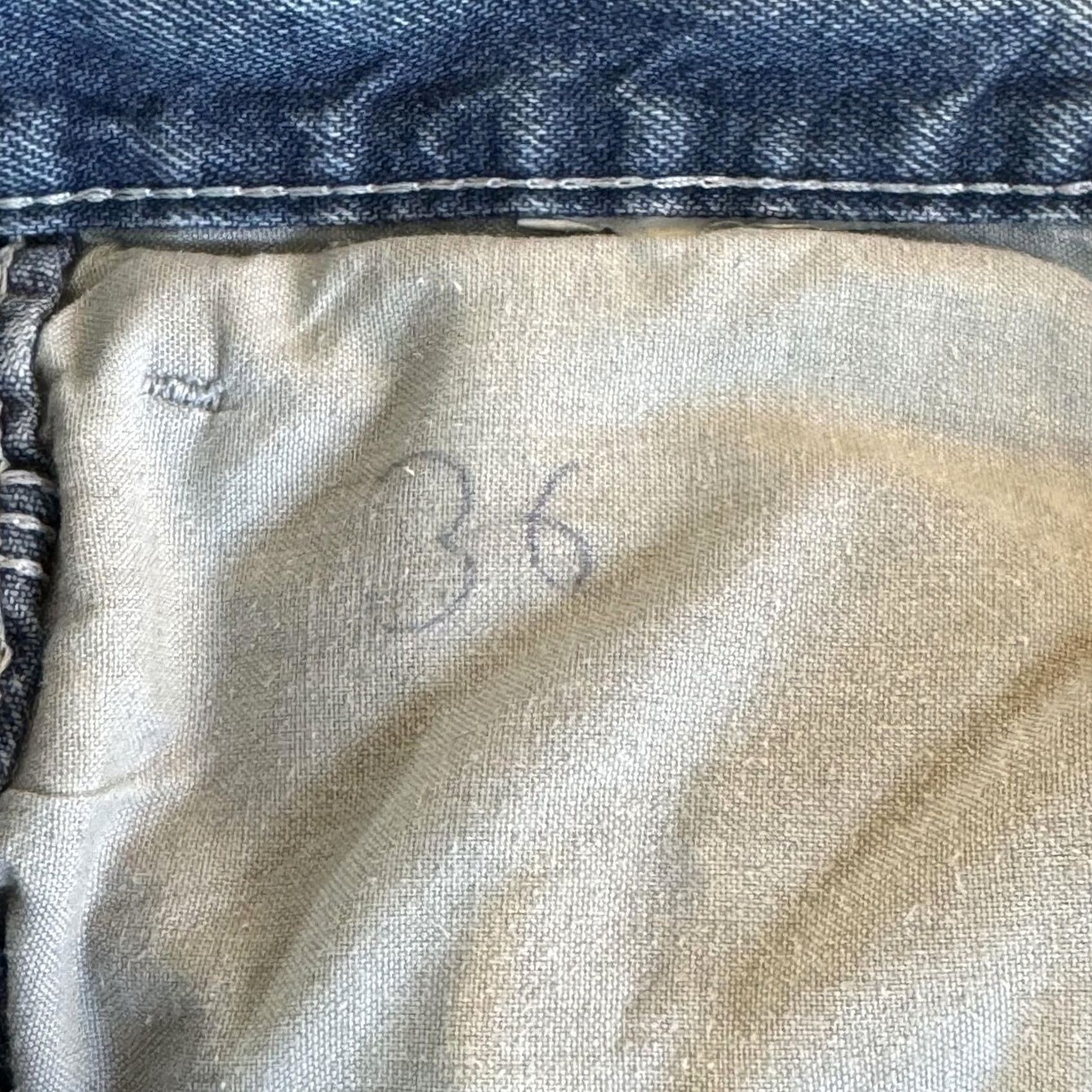 Dickies VINTAGE Dickies Jeans Mens 36x30 Blue Denim Carpenter Workwear Utility Pants 90s Mens Jeans Size US 36 / EU 52 - 4 Thumbnail