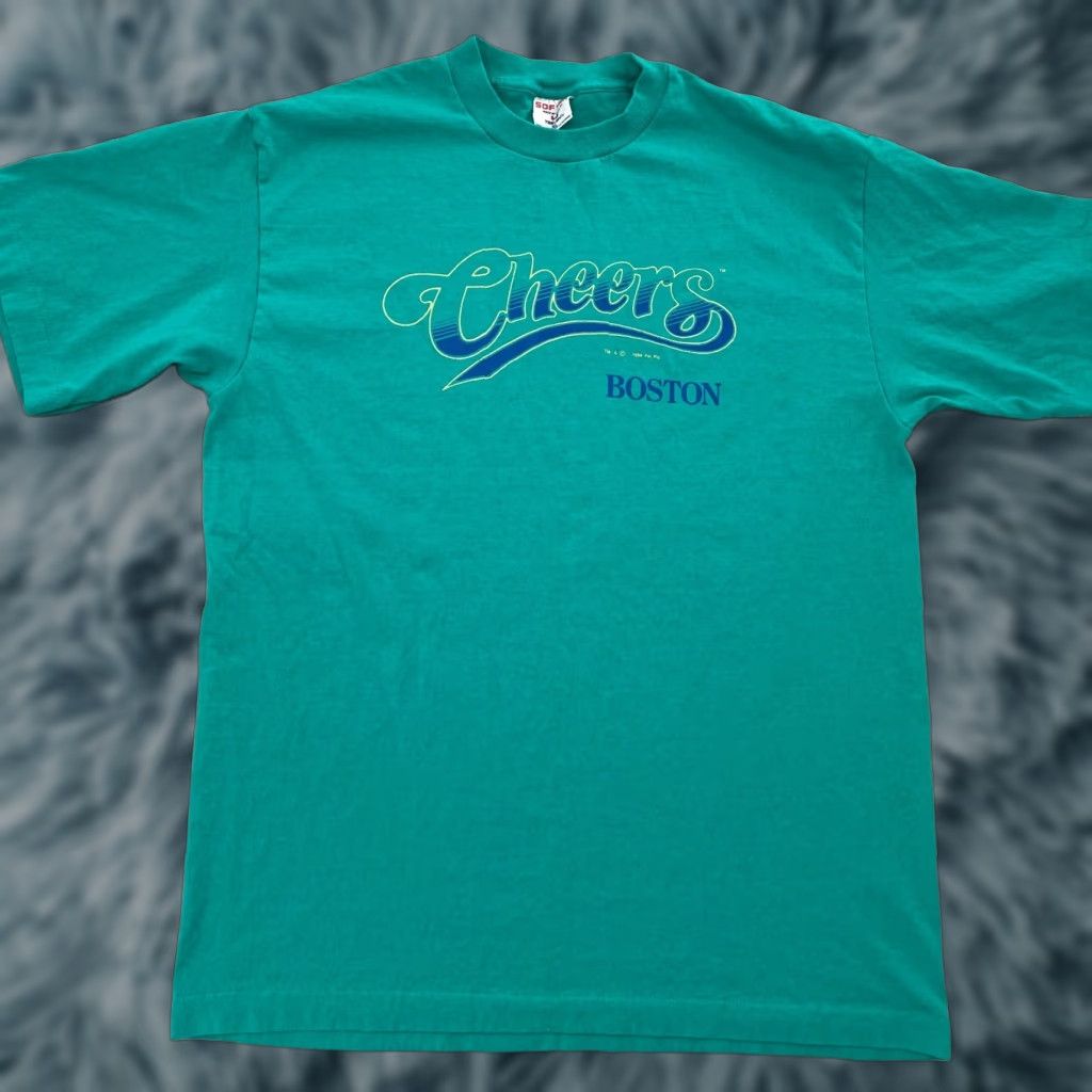 Vintage VINTAGE Cheers Boston Shirt Adult XL Aqua Green Logo Tee 90s Mens T-Shirt TV Show Bar Logo 1990s Size US XL / EU 56 / 4 - 1 Thumbnail