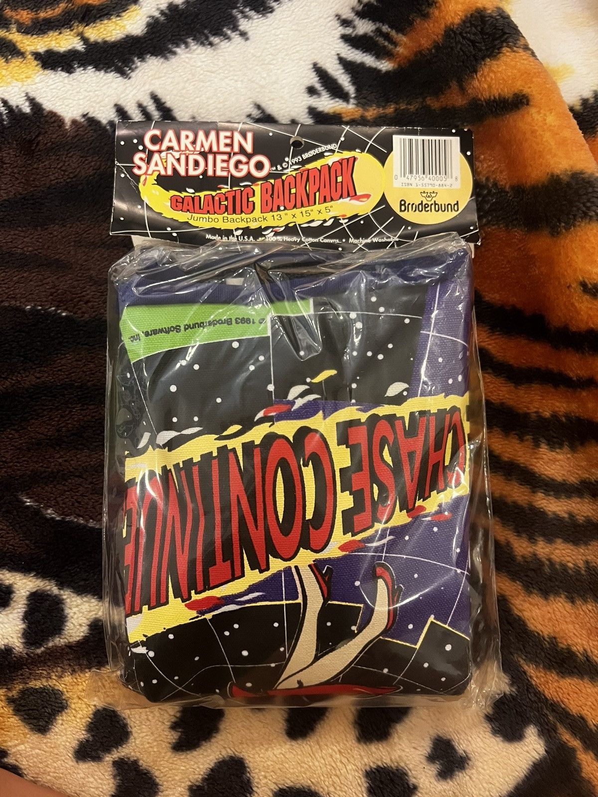 Vintage 1993 New In Package Carmen SanDiego Galactic Backpack Size ONE SIZE - 3 Thumbnail