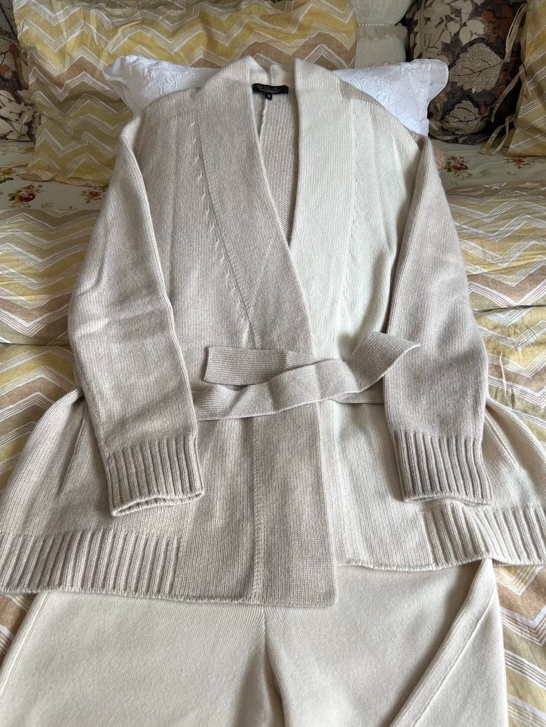 Loro Piana LORO PIANA A cardigan sweater + wide leg pants, set Size S / US 4 / IT 40 - 3 Thumbnail