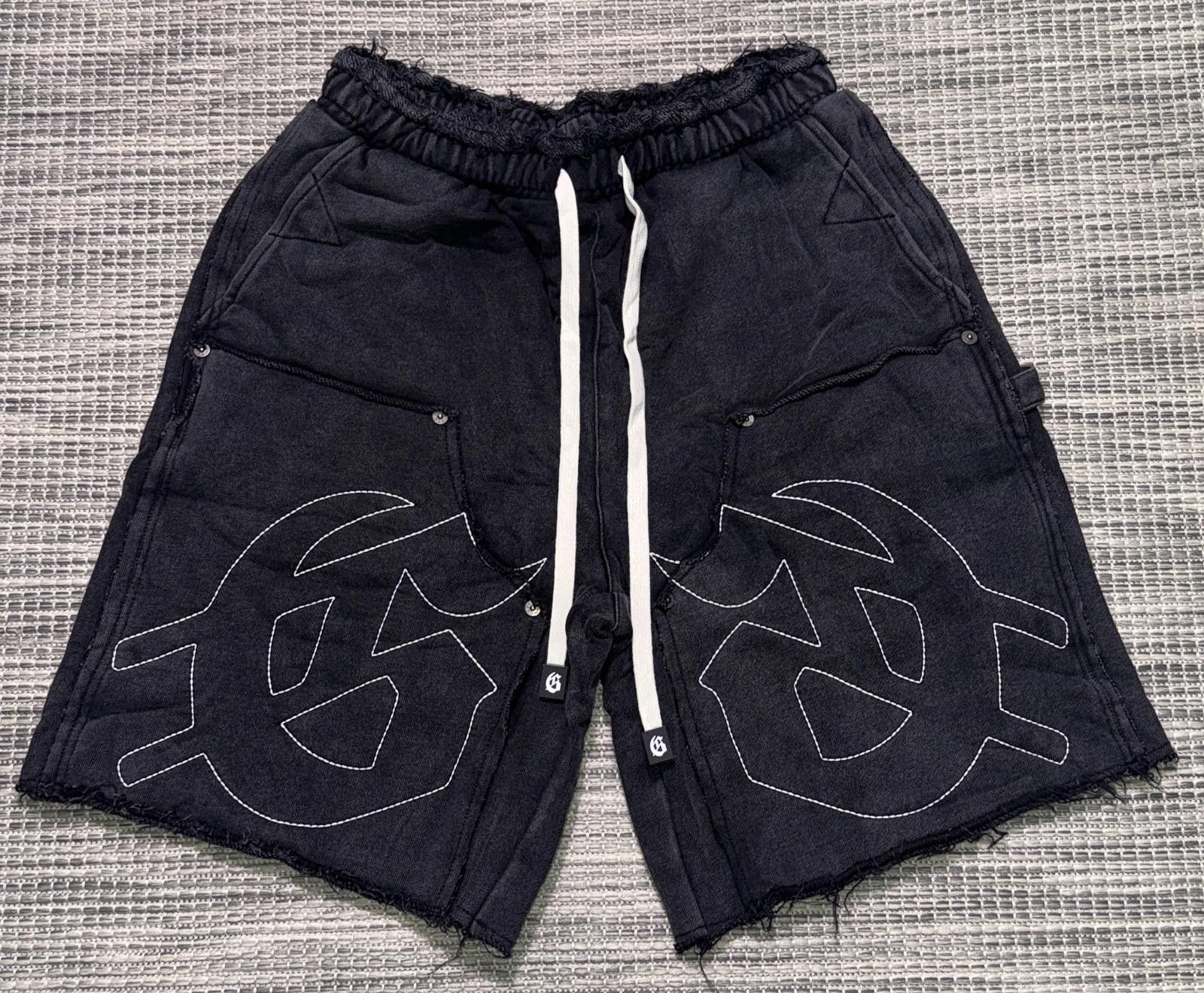 Godspeed Godspeed Black Carpenter Distressed Shorts Size US 36 / EU 52 - 1 Thumbnail