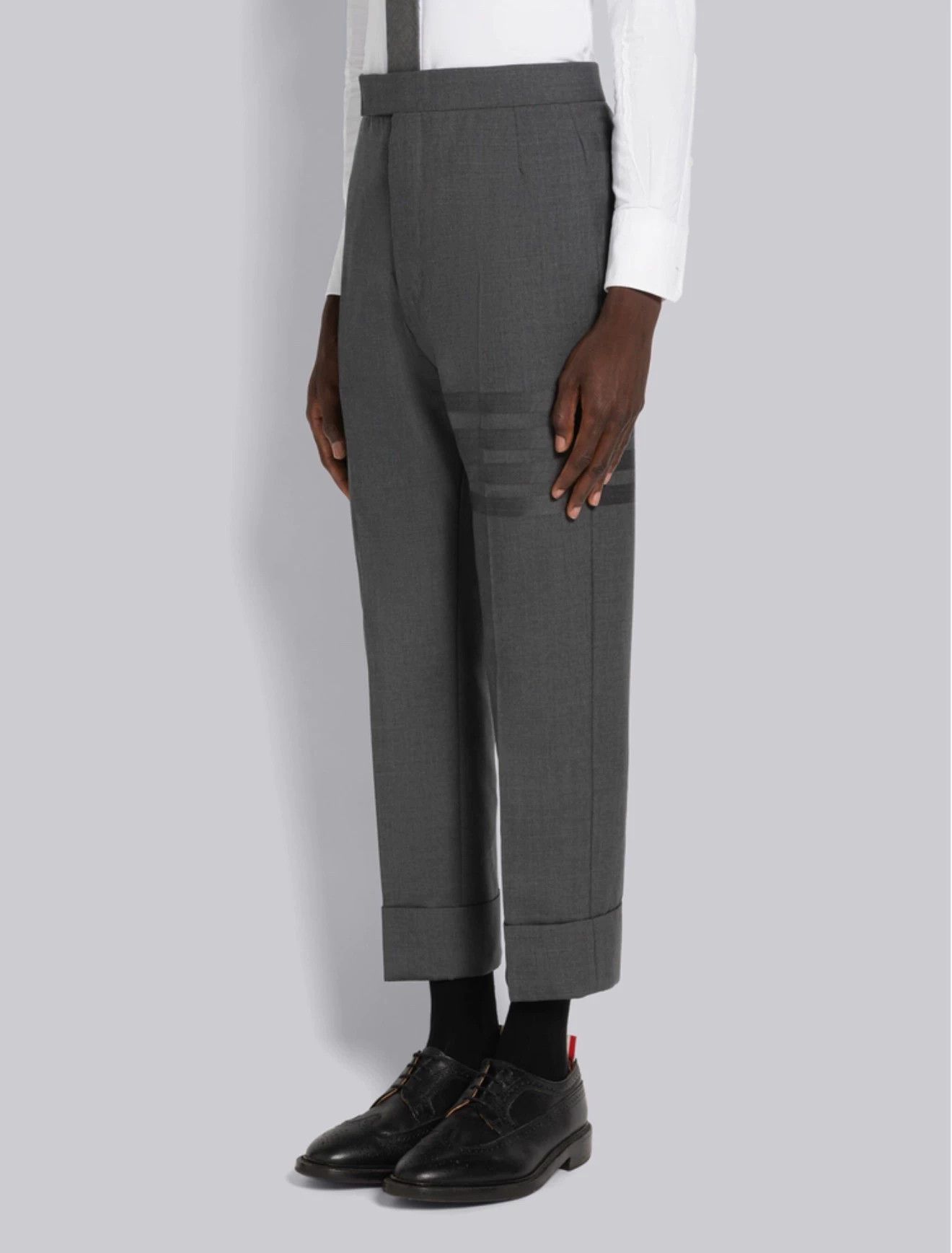 Thom Browne Thom Browne Men's 4-Bar High-Waist Deep Gray Trousers Size US 38 / EU 54 - 8 Thumbnail