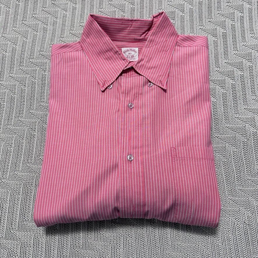 Brooks Brothers Vintage Brooks Brothers pink striped button down size 16.5 Size US L / EU 52-54 / 3 - 1 Thumbnail