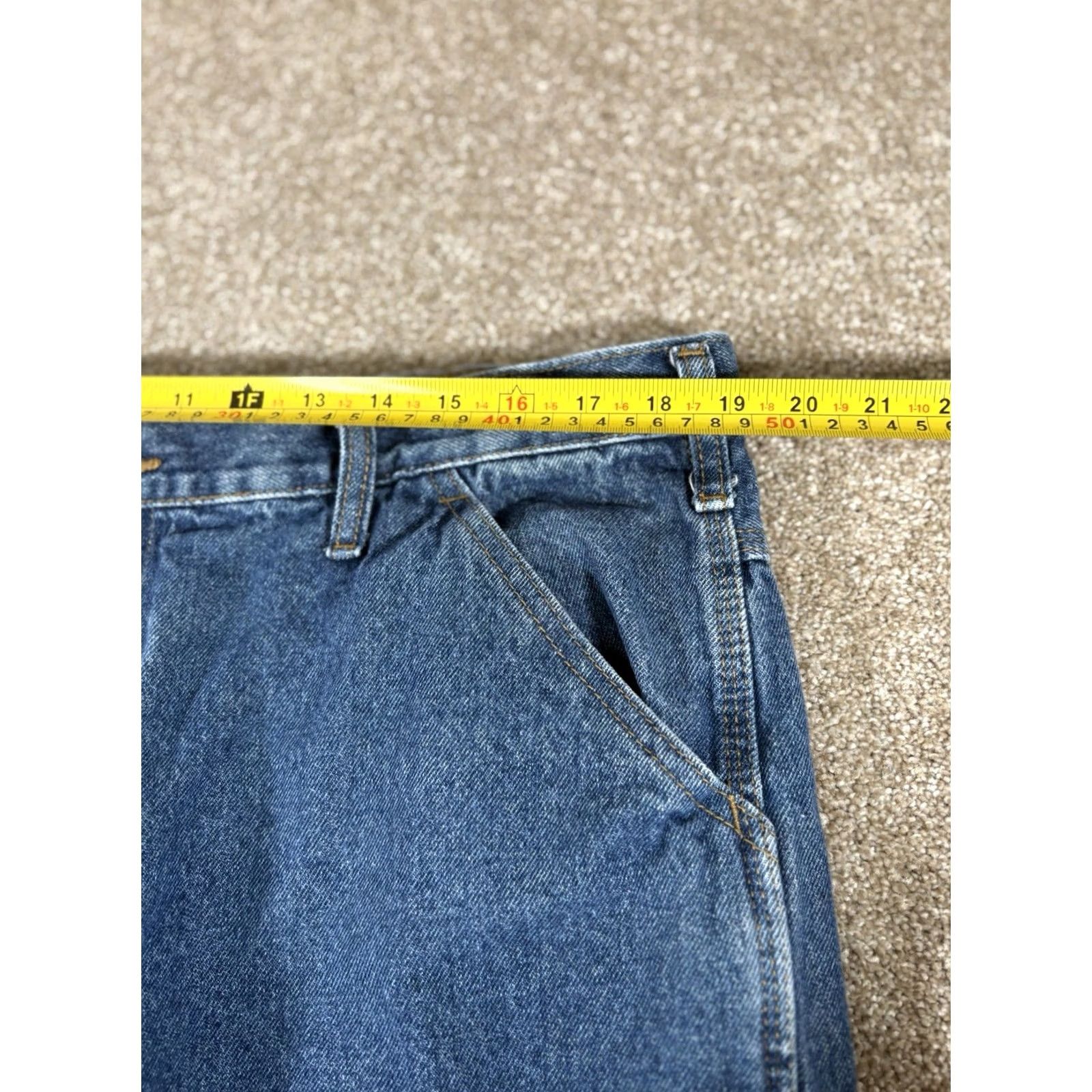 J Brand VINTAGE RK Brand Carpenter Jeans Mens 40x34 Cargo Workwear Blue Denim Cotton Jeans Regular Mens 90s Cowboy Nature USA Blue Cotton Denim Size US 40 / EU 56 - 7 Thumbnail