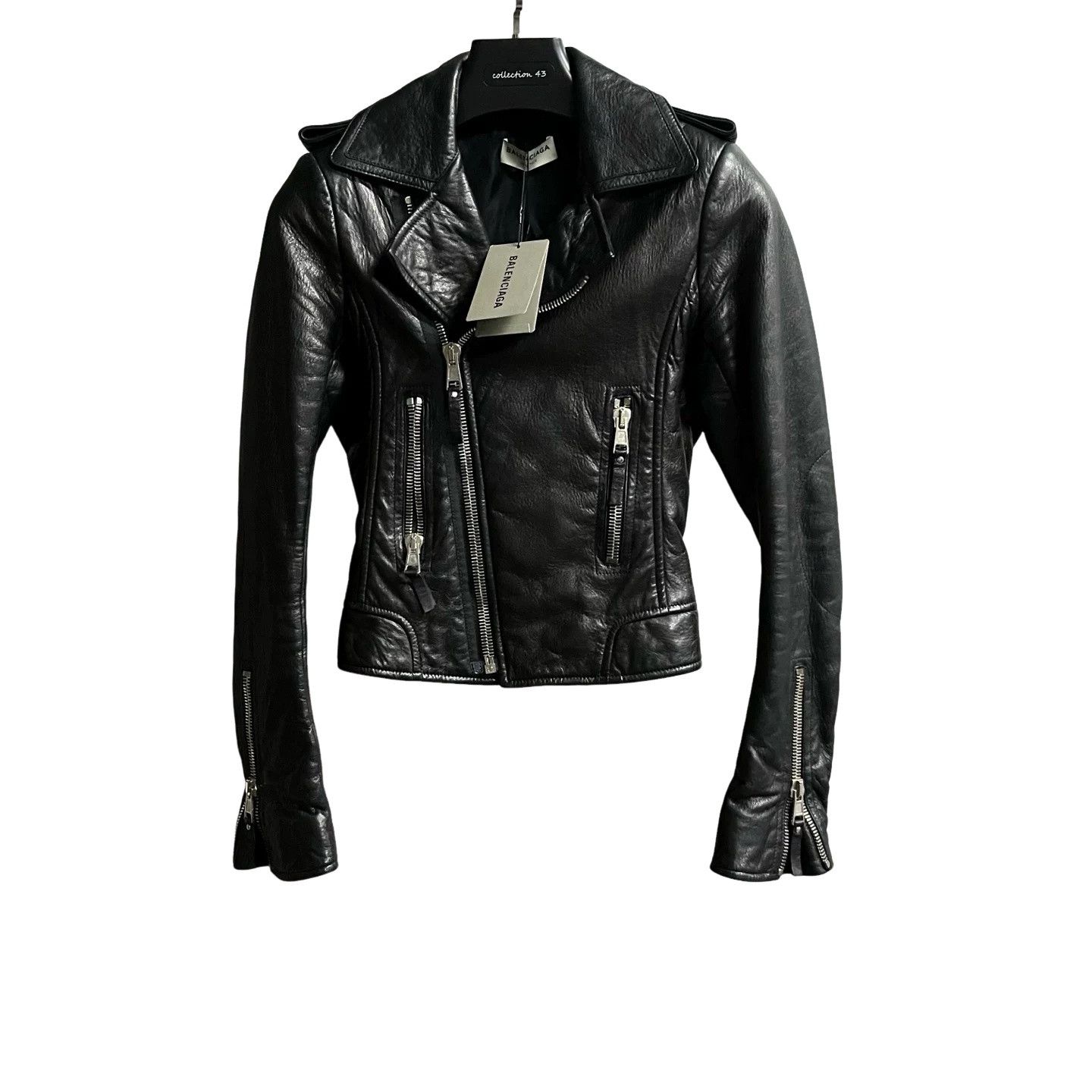 Balenciaga Balenciaga Classic Black Leather Biker Jacket 36 Size XS / US 0-2 / IT 36-38 - 1 Thumbnail