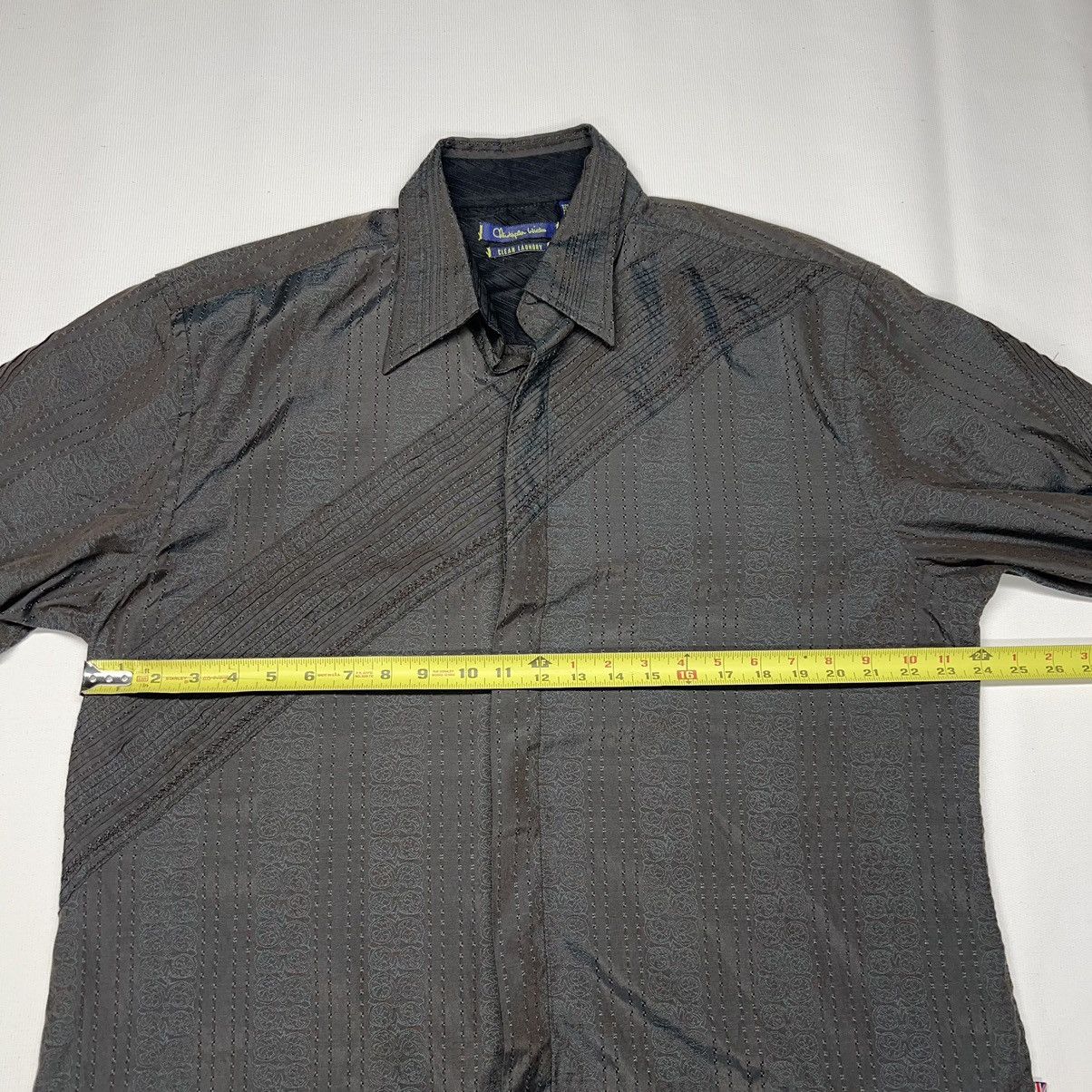 English Laundry English Laundry Christopher Wicks Shirt Brown Embroidered Size US XXL / EU 58 / 5 - 17 Thumbnail