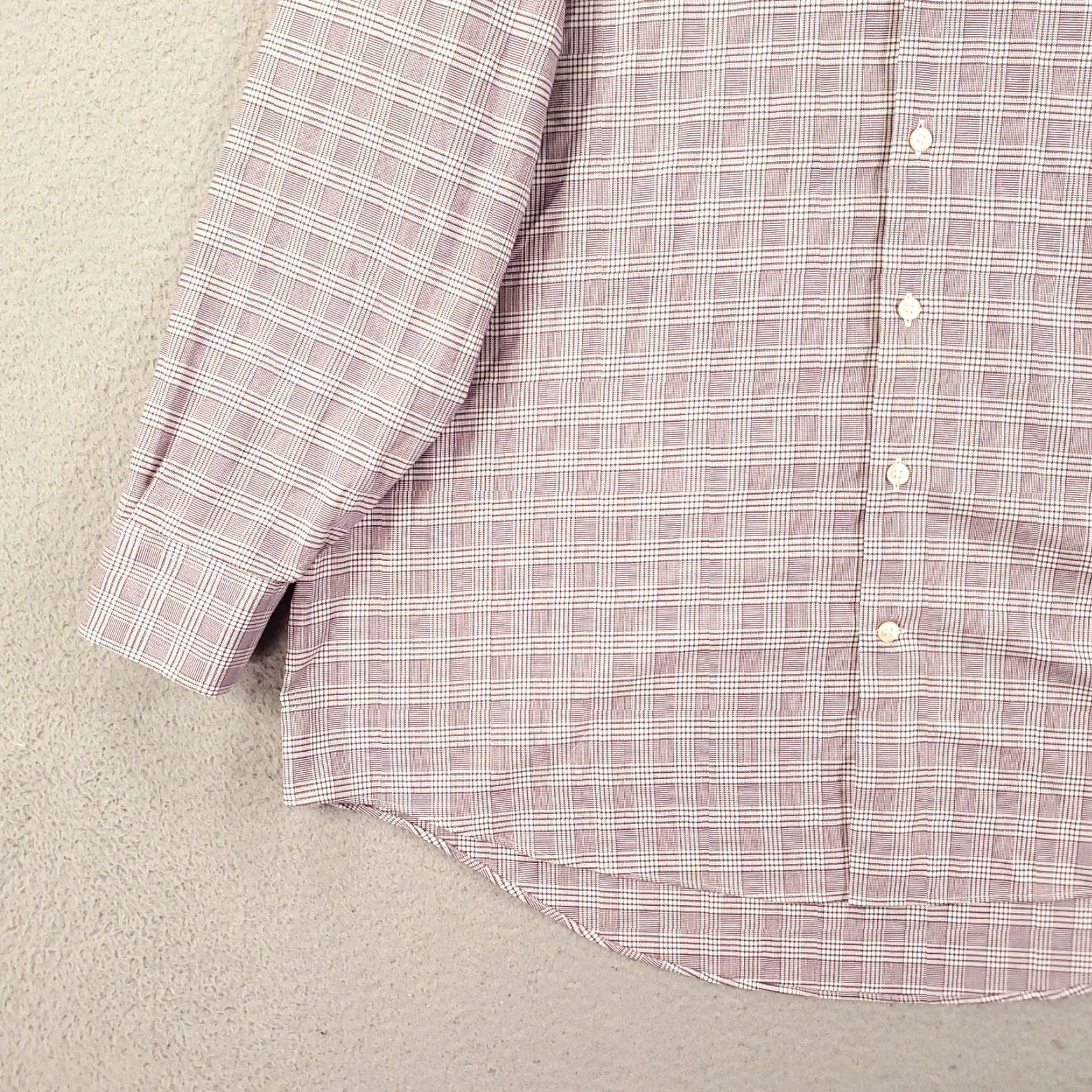 Charles Tyrwhitt Charles Tyrwhitt Shirt Men 18 Red White Classic Fit Non Iron Button Up Plaid Long Sleeve Dress Shirt Mens Regular 100% Cotton Size US XXL / EU 58 / 5 - 3 Thumbnail