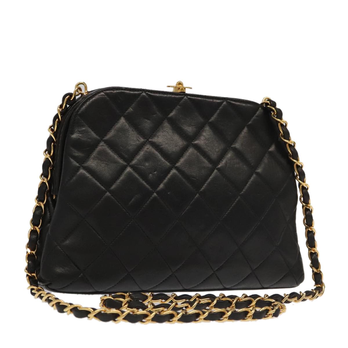 Chanel Coco Mark Black Leather Shoulder Bag (Pre-Owned) Size ONE SIZE - 1 Thumbnail