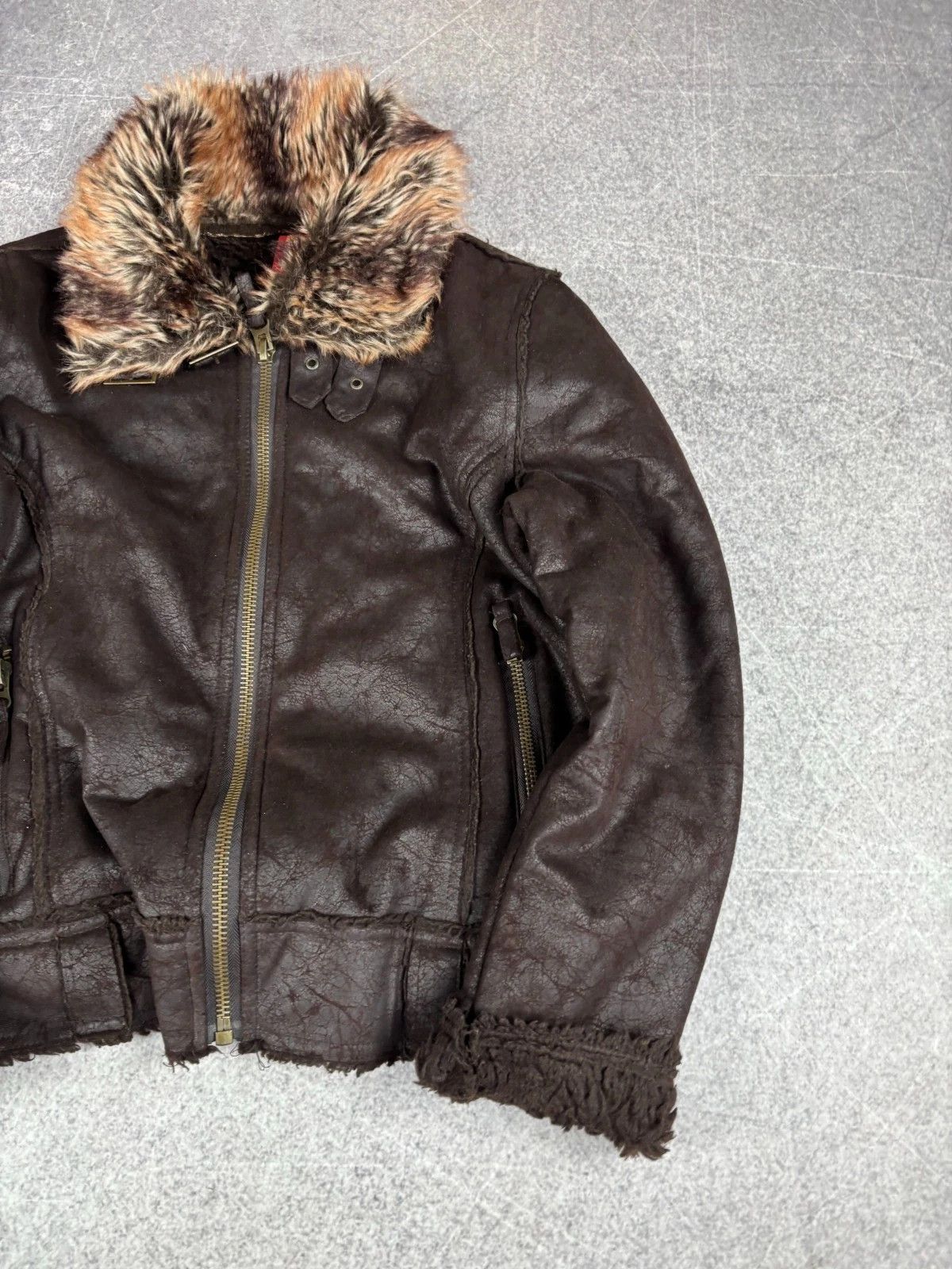 Tornado Mart IF SIX WAS NINE STYLE JAPANESE SHEEPSKIN JACKET FUR HOOD Y2K Size US S / EU 44-46 / 1 - 3 Thumbnail