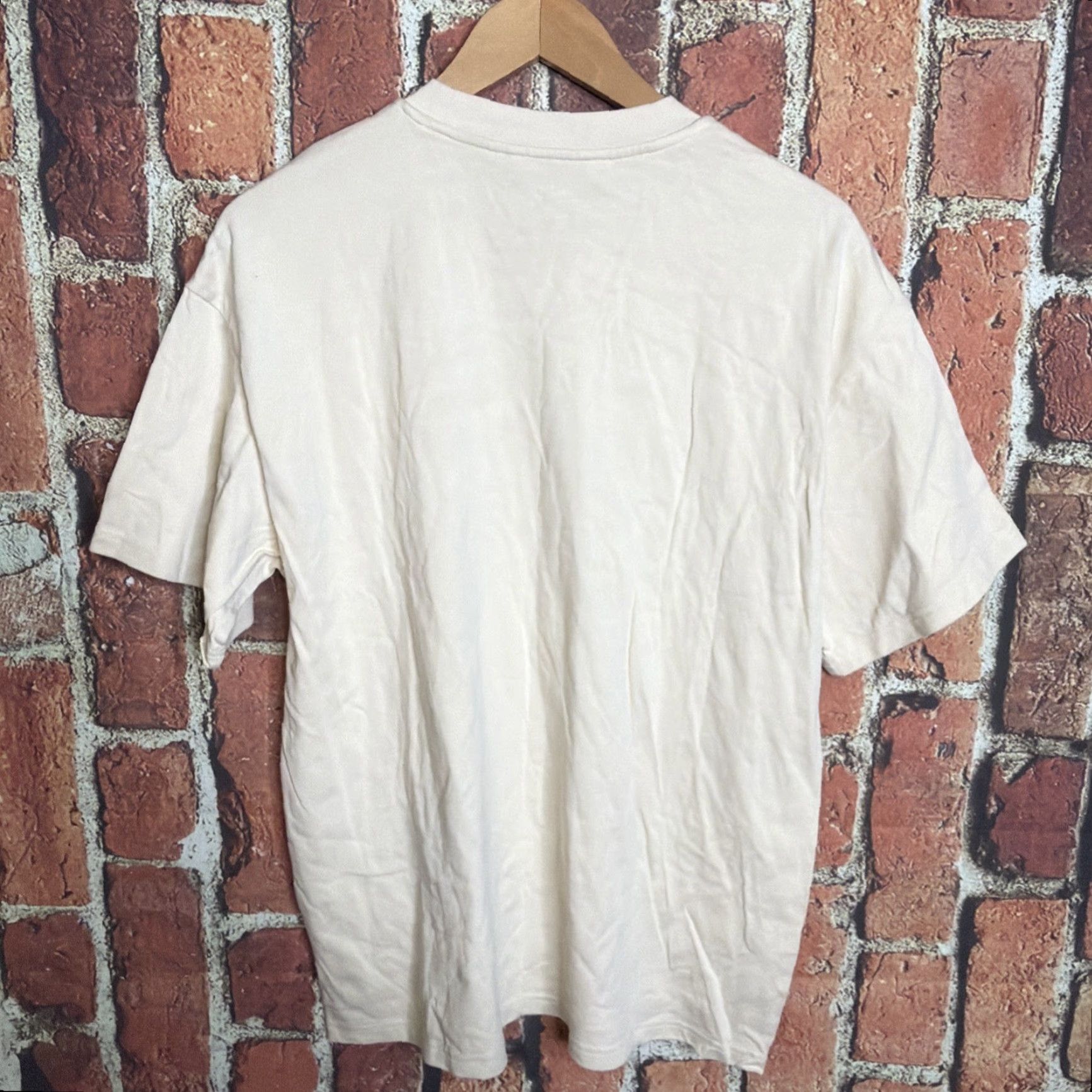 Vintage Urban Revivo Mens Cream Textured Knit Cotton T-Shirt Size L Size US L / EU 52-54 / 3 - 3 Thumbnail