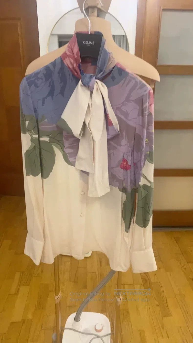 Valentino Valentino Floral silk shirt Size S / US 4 / IT 40 - 1 Thumbnail