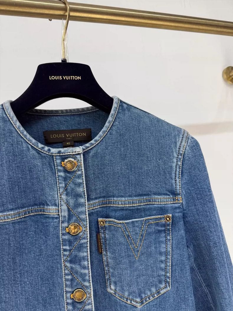 Louis Vuitton Louis Vuitton Fringed Denim Jacket-2506 Size M / US 6-8 / IT 42-44 - 3 Thumbnail
