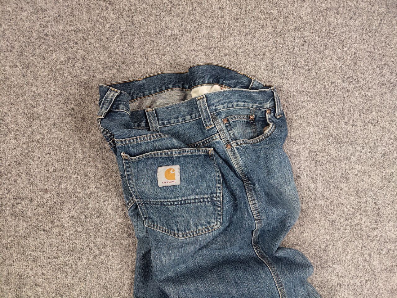 Carhartt Vintage 90's USA Carhartt Retro Distressed Faded Denim Jeans Size US 34 / EU 50 - 13 Thumbnail