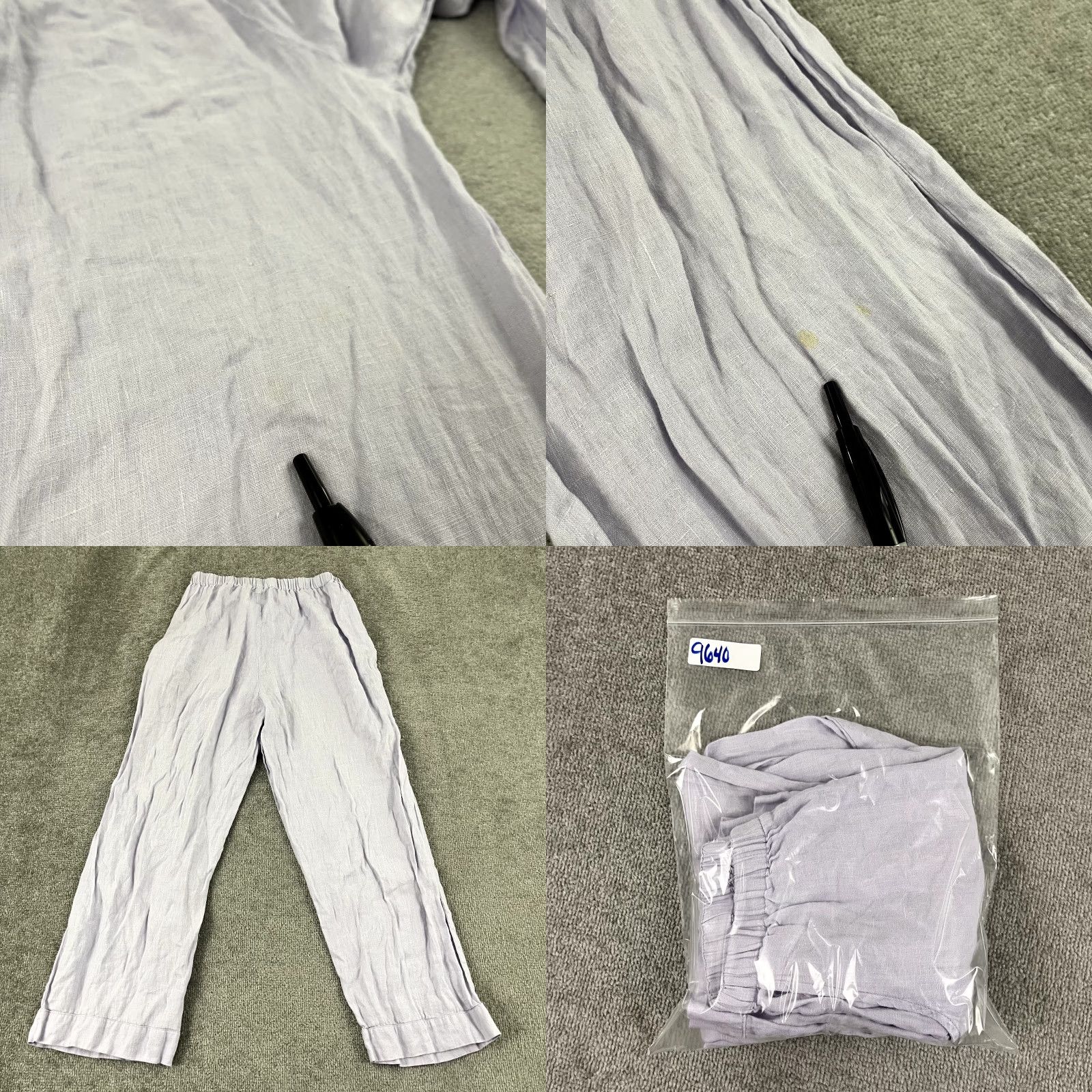 FLAX FLAX by JEANNE ENGLHART Pants Womens Small Light Purple Linen Elastic Pull On Size 28" / US 6 / IT 42 - 8 Thumbnail