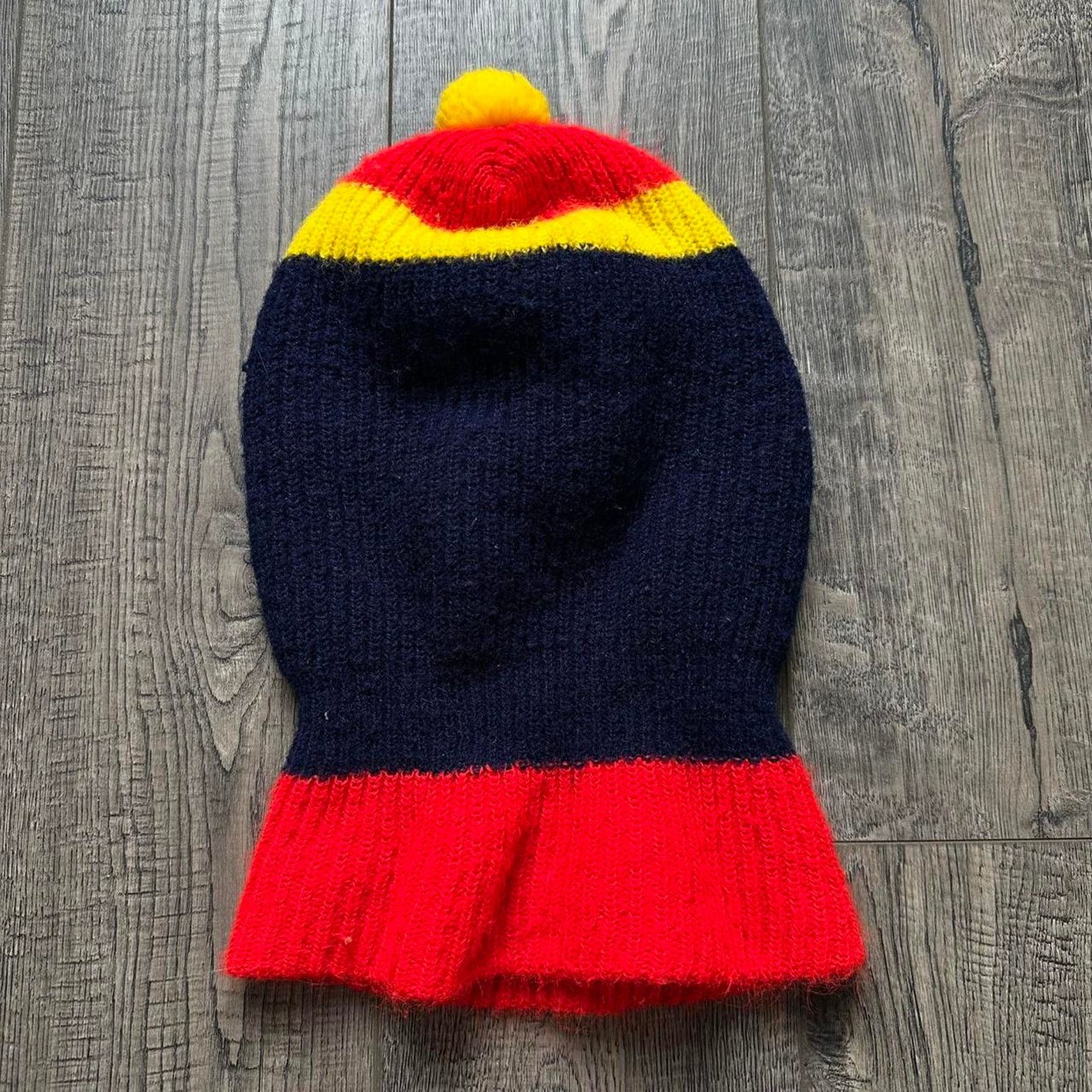 Vintage Vintage 70s Retro Ski Winter Ski Face Mask Balaclava Hat Cap Size ONE SIZE - 4 Thumbnail