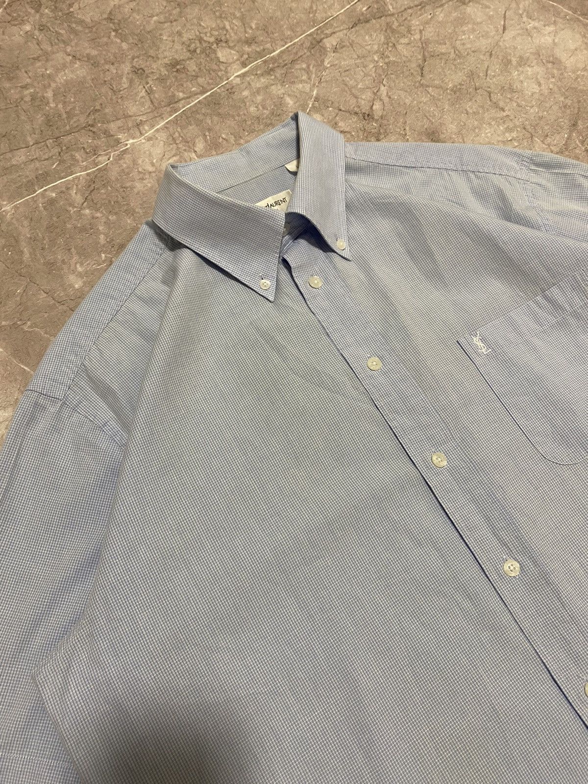 Yves Saint Laurent Yves Saint Laurent Pour Bomme Short Sleeve Shirt Button Up Size US L / EU 52-54 / 3 - 3 Thumbnail