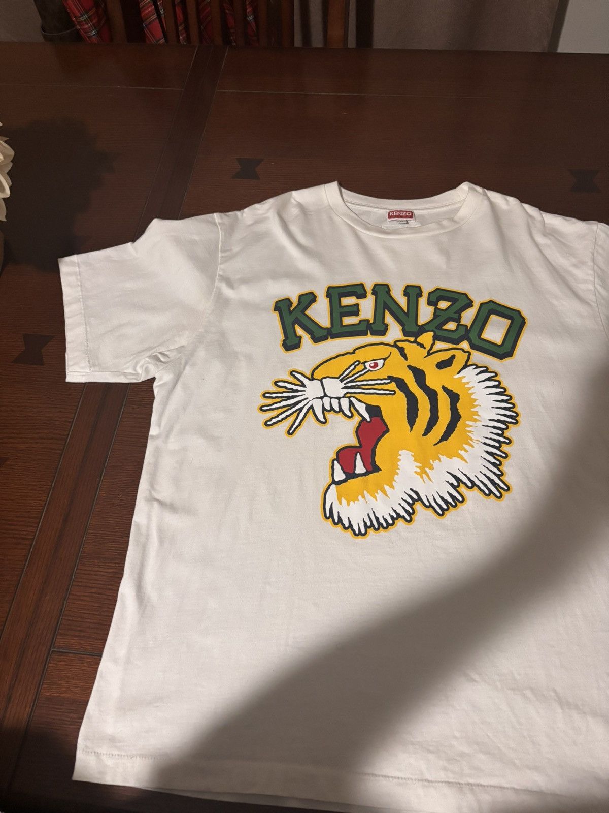 Kenzo KENZO Tiger Varsity Relaxed T-Shirt Off White Size US M / EU 48-50 / 2 - 1 Thumbnail