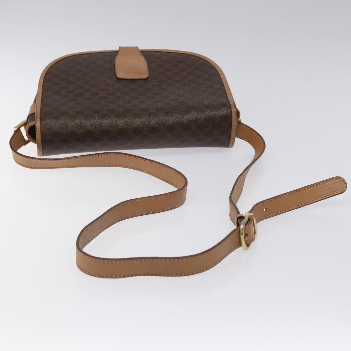 Celine CELINE Macadam Canvas Shoulder Bag Pvc Leather Brown Gold Size ONE SIZE - 7 Thumbnail