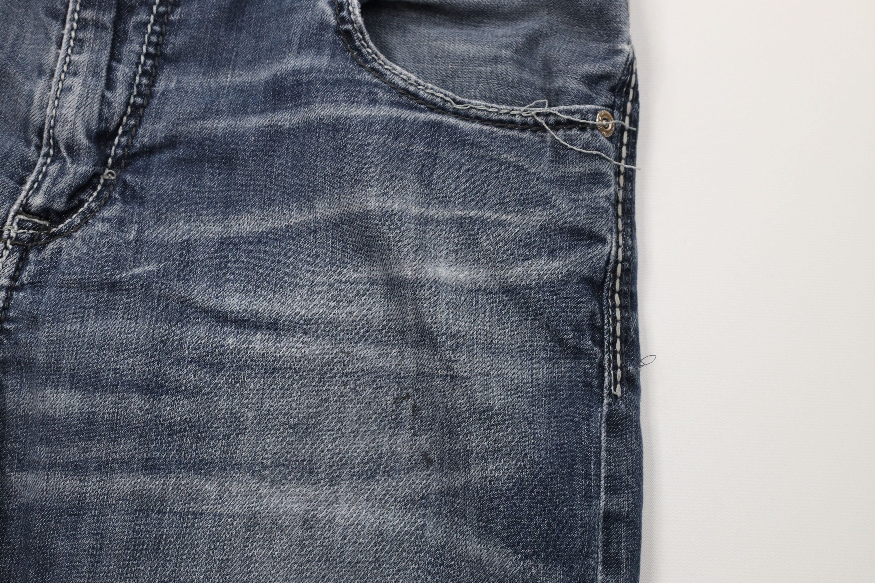 Vintage Buckle BKE Thick Stitch Tyler Bootcut Wide Leg Denim Jeans Size US 34 / EU 50 - 7 Thumbnail