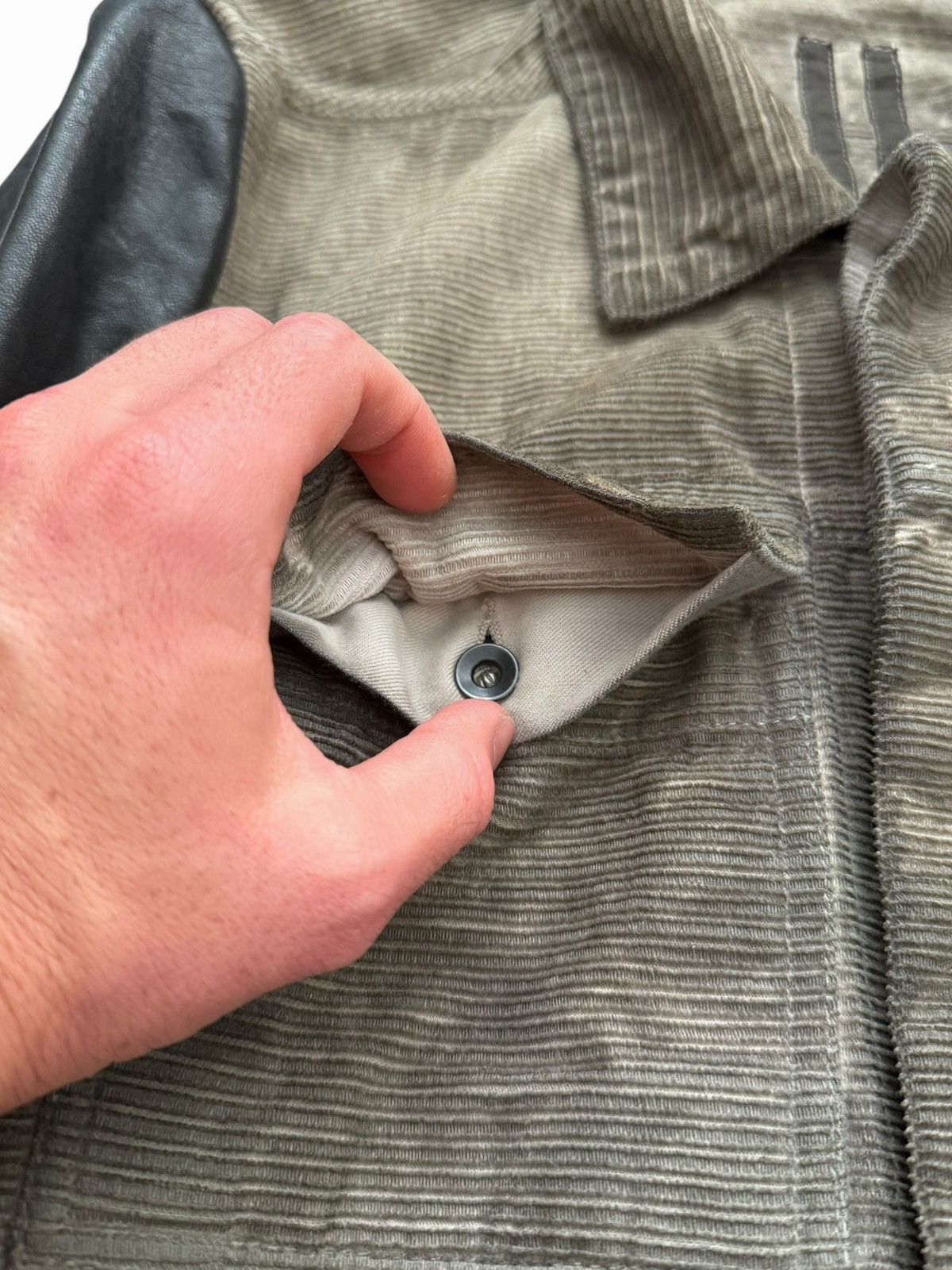 Rick Owens 2000’s Sample Hogwash Distressed Corduroy Leather Hybrid Size US M / EU 48-50 / 2 - 10 Thumbnail