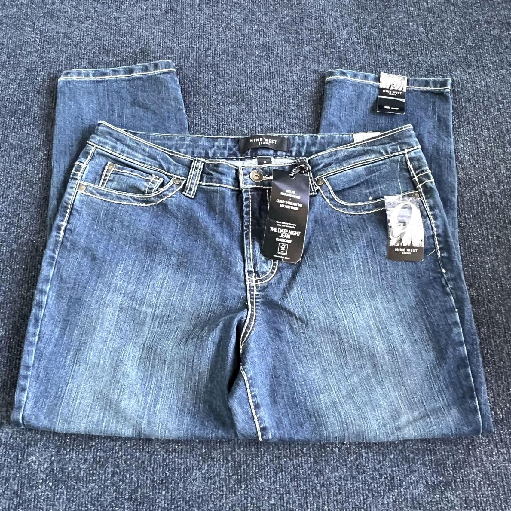 Nine West Nine West Womens Jeans Capri Blue Classic Rise Ethereal Denim 14/31 Size 36" / US 14 / IT 50 - 2 Thumbnail
