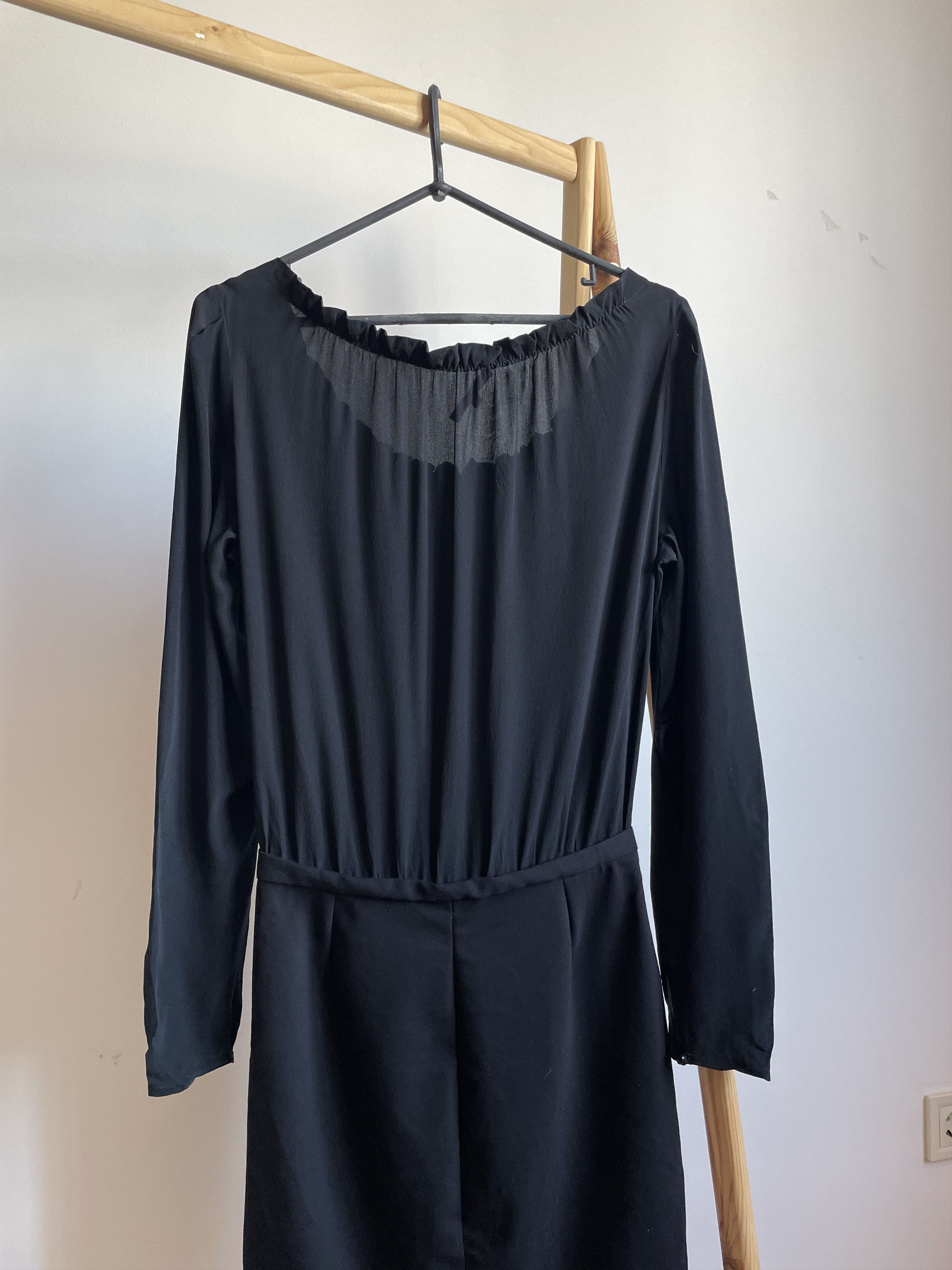 Maje Maje H12 Rapide Slik/Cotton Blend Buckle Midi Dress Size 1 Size S / US 4 / IT 40 - 4 Thumbnail