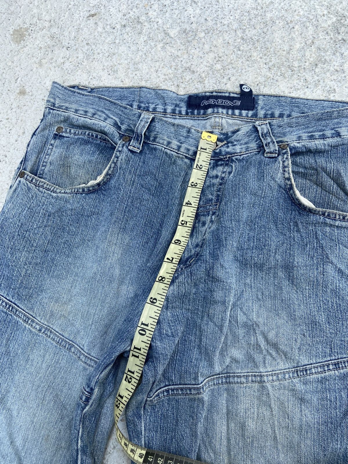 Hysteric Glamour × Japanese Brand × Vintage Flare Baggy Fishbone Denim Size US 37 - 13 Thumbnail