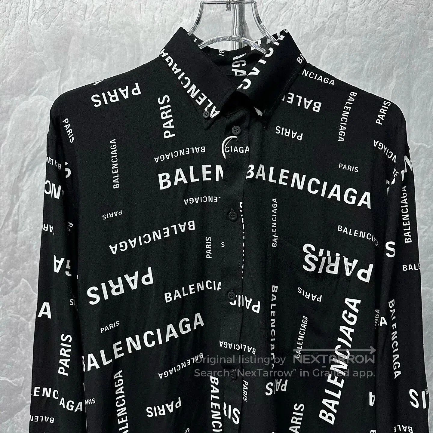 Balenciaga balenciaga logo print long sleeve shirt. Size US XS / EU 42 / 0 - 2 Thumbnail