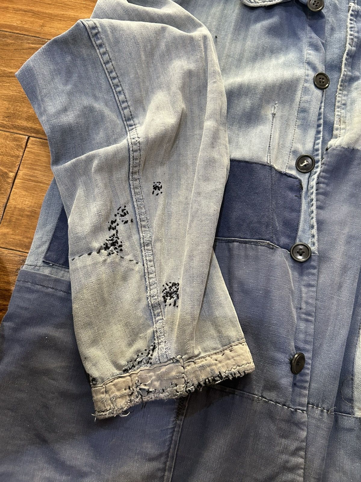 Vintage Vintage 1930s French Baumwolle Patchwork Button-Up Size US M / EU 48-50 / 2 - 3 Thumbnail
