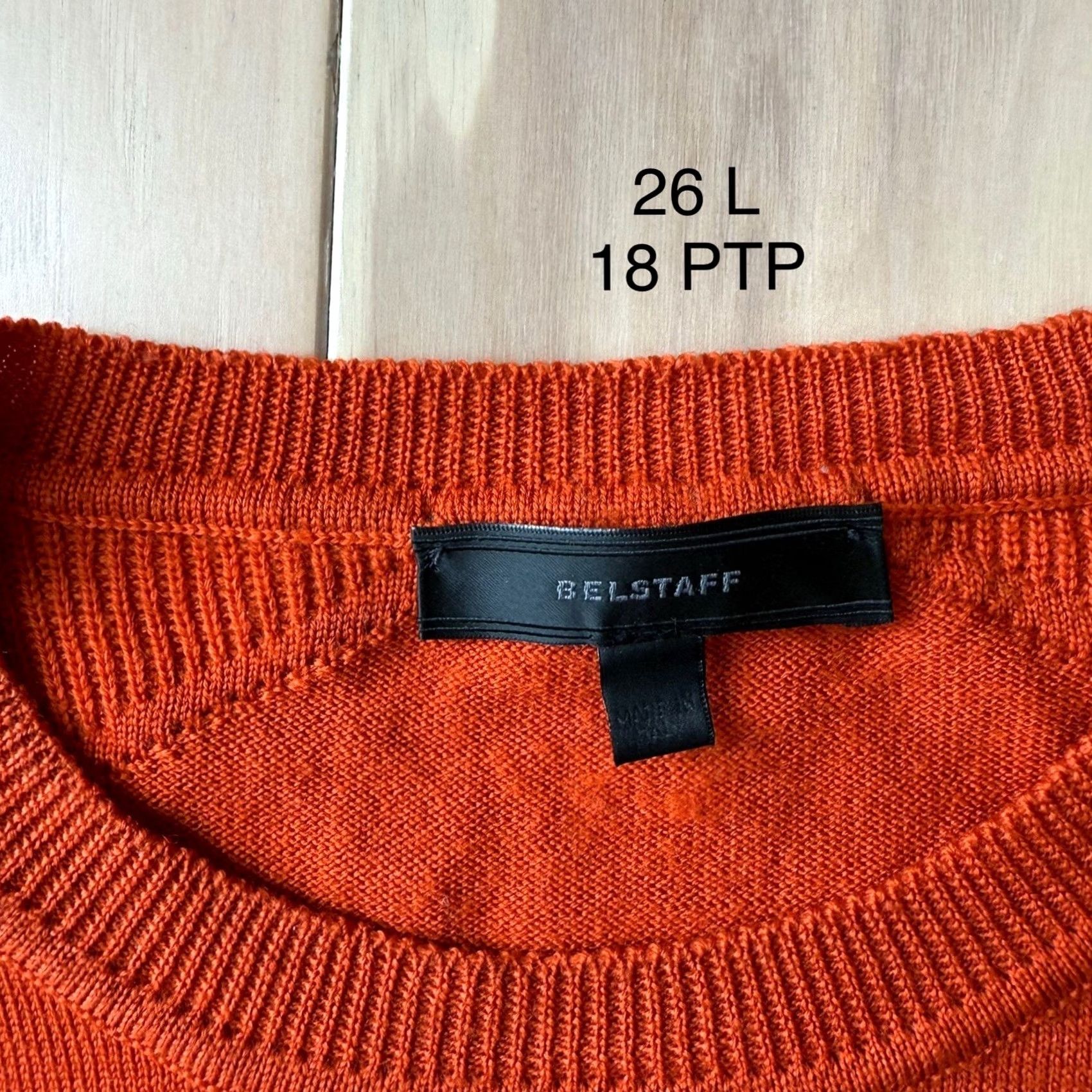 Belstaff VINTAGE Belstaff Sweater Womens M Orange Lightweight Wool Pullover Made in Italy Size M / US 6-8 / IT 42-44 - 7 Thumbnail