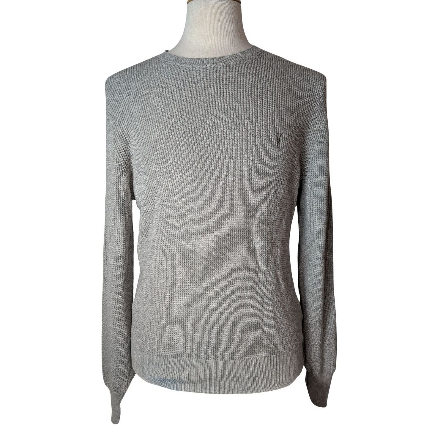 Allsaints AllSaints Aspen Waffle Texture Crew Neck Ramskull Sweater Size US M / EU 48-50 / 2 - 1 Thumbnail