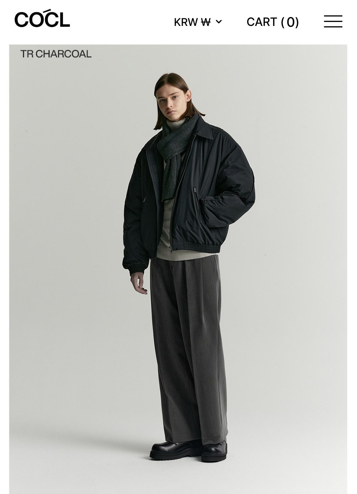 Beams Plus COCL Two Tuck Wide Slacks Pants TR Charcoal Size US 31 - 8 Thumbnail
