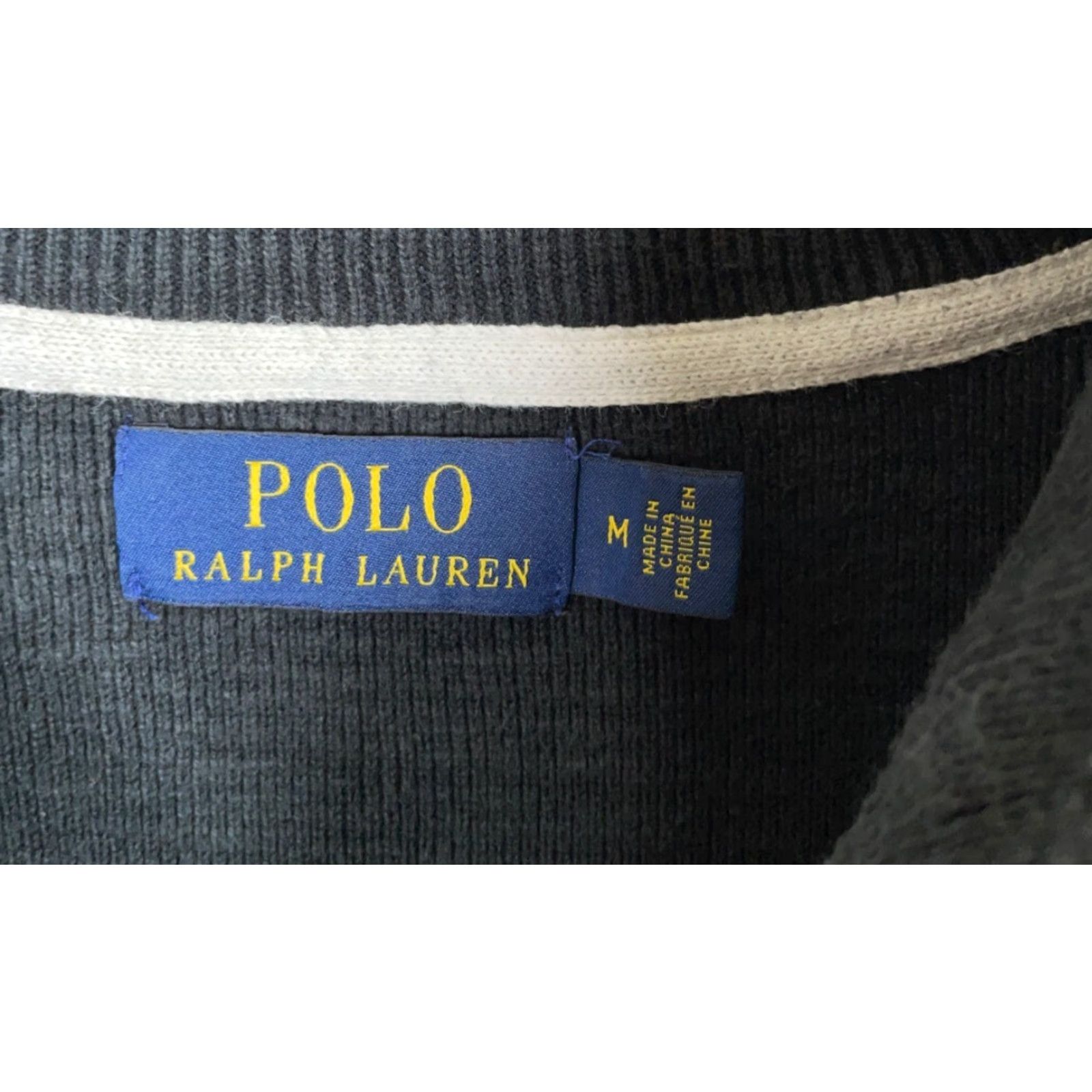 Polo Ralph Lauren Polo Ralph Lauren 1/4 Zip Sweater Adult Medium Gray Graphic Print Embroidered Preppy Mens Size US M / EU 48-50 / 2 - 4 Thumbnail