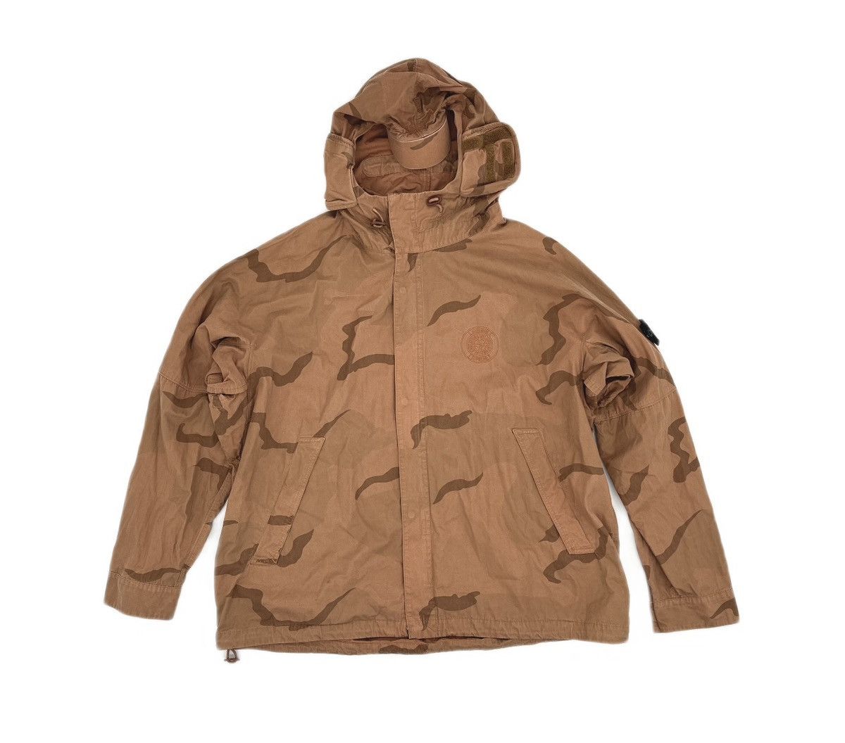 Supreme × Stone Island / Riot Mask Camo Supreme Stone Island Riot Mask Camo Jacket (SS19) - $648