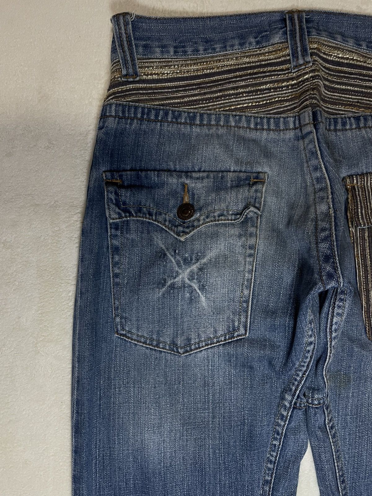 Japanese Brand Vintage Rovertry Mudwash Faded Distress Denim Jeans Size US 31 - 14 Thumbnail