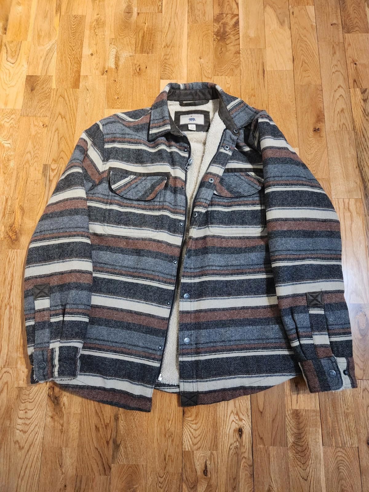 Dakota Grizzly Dakota Grizzly Burke Wool Blend Faux Fur Striped Jacket L Size US L / EU 52-54 / 3 - 1 Thumbnail