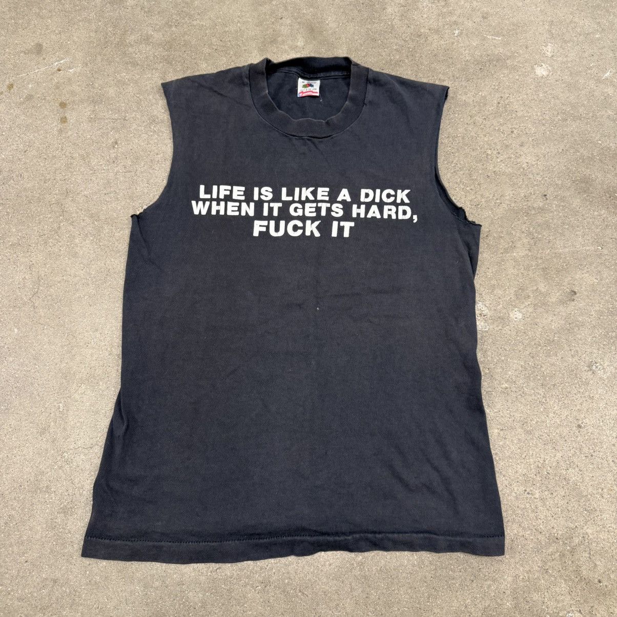 Vintage VINTAGE 90s ARCHIVE STYLE FUCK IT PUNK GRUNGE TANK TOP Size US M / EU 48-50 / 2 - 1 Thumbnail